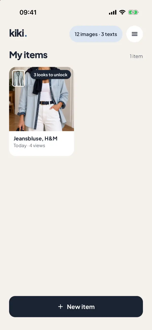 Screenshot from the app: Everything in one place
